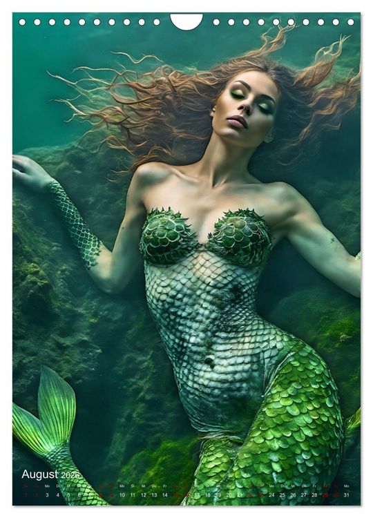 Produktbild: Verf&uuml;hrerische Meerjungfrauen (Wandkalender 2026 DIN A4 hoch), CALVENDO Monatskalender
