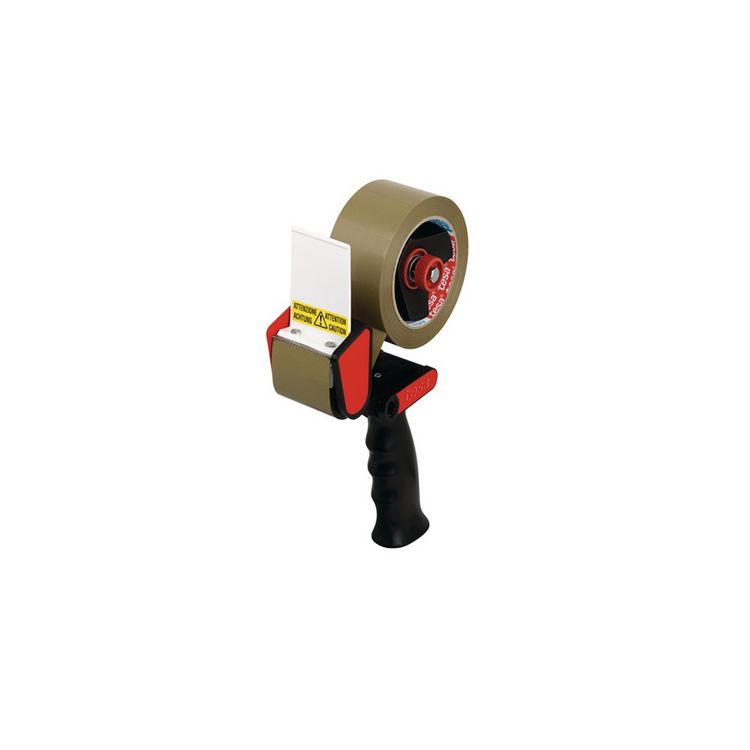 Produktbild: tesa Packband-Abroller Blau, Rot Rollenbreite (max.): 50 mm Rollenl&auml;nge (max.) 66 m Mit Bremsvorrichtung, Messer austauschbar