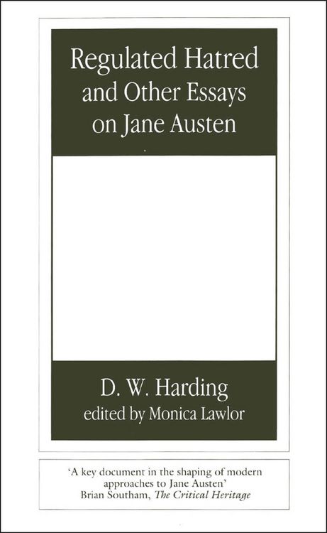 Produktbild: Regulated Hatred and Other Essays on Jane Austen