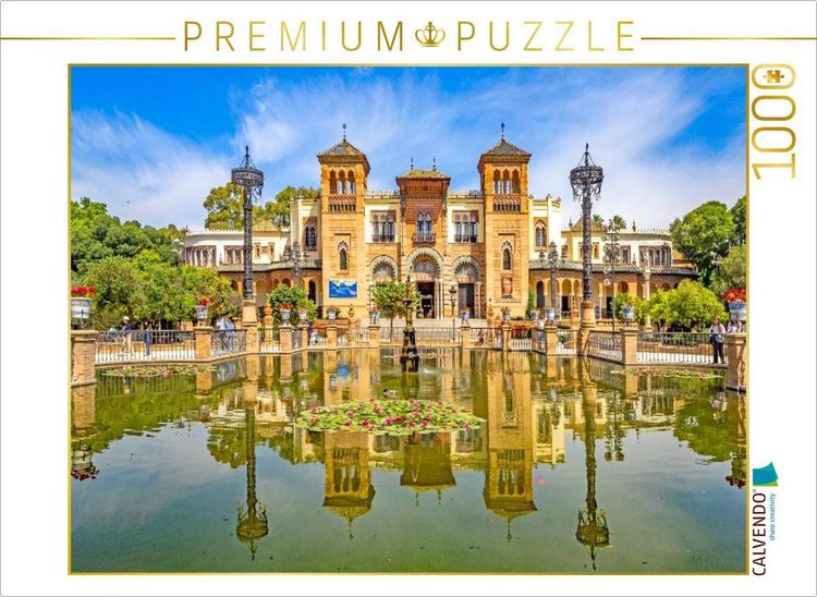 Produktbild: CALVENDO Puzzle Kleiner Teich im Park Maria Luisa | 1000 Teile Lege-Gr&ouml;&szlig;e 64x48cm Foto-Puzzle f&uuml;r gl&uuml;ckliche Stunden