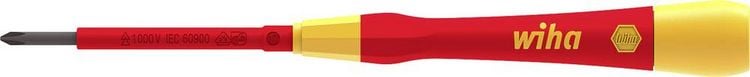 Produktbild: Wiha 42378 Elektriker, VDE, Elektronik- u. Feinmechanik Kreuzschlitz-Schraubendreher PH 0 Klingenl&auml;nge: 65 mm