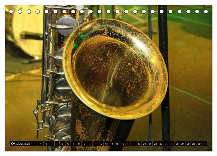 Produktbild: SAXOPHON - on stage (Tischkalender 2026 DIN A5 quer), CALVENDO Monatskalender