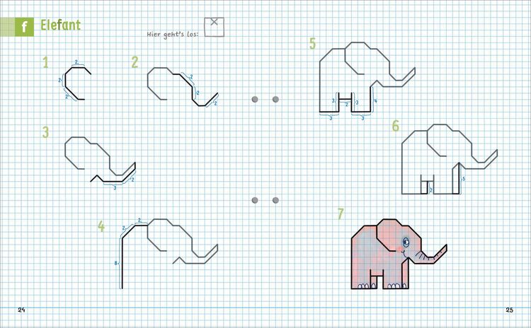 Produktbild: Ich zeichne mein ABC der Tiere auf Karopapier. Zeichnen, Buchstaben und Z&auml;hlen lernen. Die Zeichenschule mit Erfolgsgarantie! F&uuml;r Kinder ab 5 Jahren