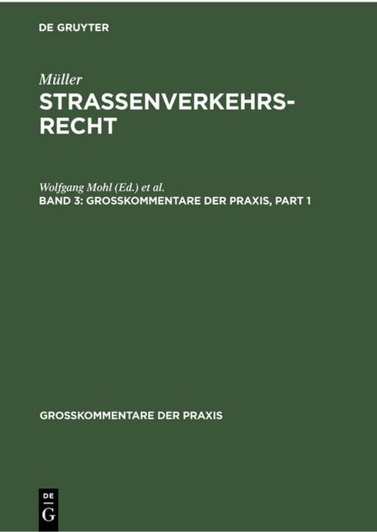 Produktbild: Fritz M&uuml;ller: Stra&szlig;enverkehrsrecht / Fritz M&uuml;ller: Stra&szlig;enverkehrsrecht. Band 3