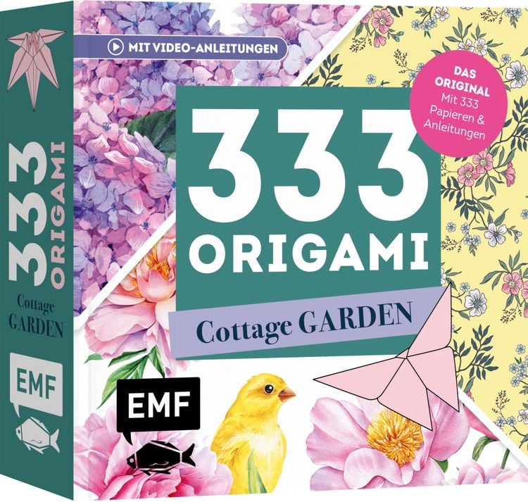 Produktbild: 333 Origami &ndash; Cottage Garden &ndash; Wundersch&ouml;ne Papiere falten f&uuml;r Blumen-Fans