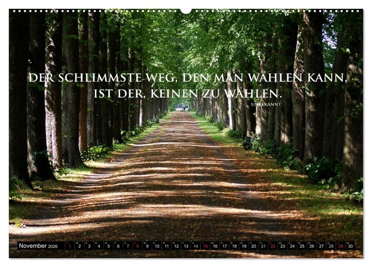 Produktbild: Weisheiten, Zitate und Spr&uuml;che - Ein Jahr voller Gedanken 2026 (hochwertiger Premium Wandkalender 2026 DIN A2 quer), Kunstdruck in Hochglanz
