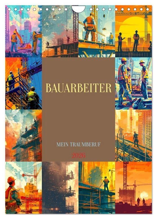 Produktbild: Bauarbeiter - Mein Traumberuf (Wandkalender 2026 DIN A4 hoch), CALVENDO Monatskalender
