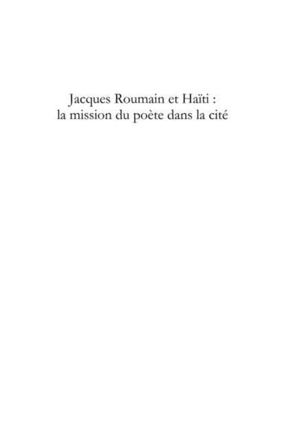 Produktbild: Jacques Roumain et Haiti