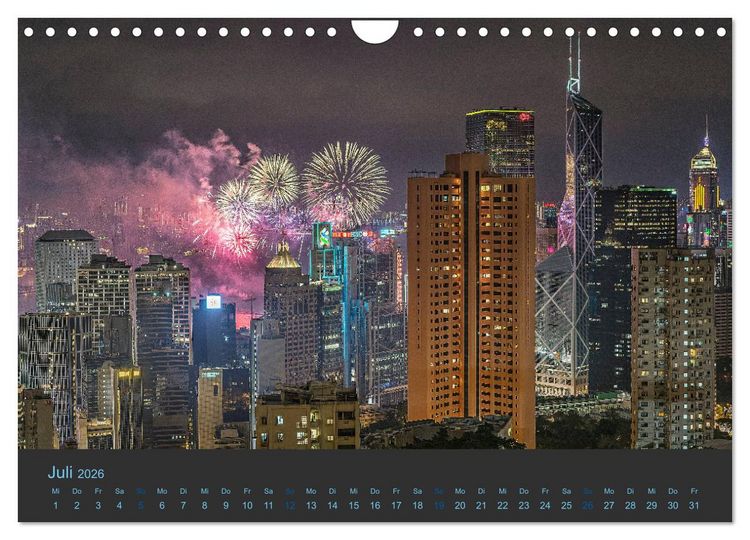 Produktbild: Hong Kong - Skylines (Wandkalender 2026 DIN A4 quer), CALVENDO Monatskalender