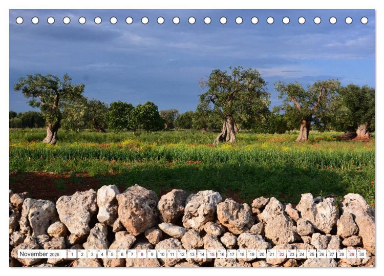 Produktbild: Apulien - Eine Reise zu Italiens Stiefelabsatz (Tischkalender 2026 DIN A5 quer), CALVENDO Monatskalender
