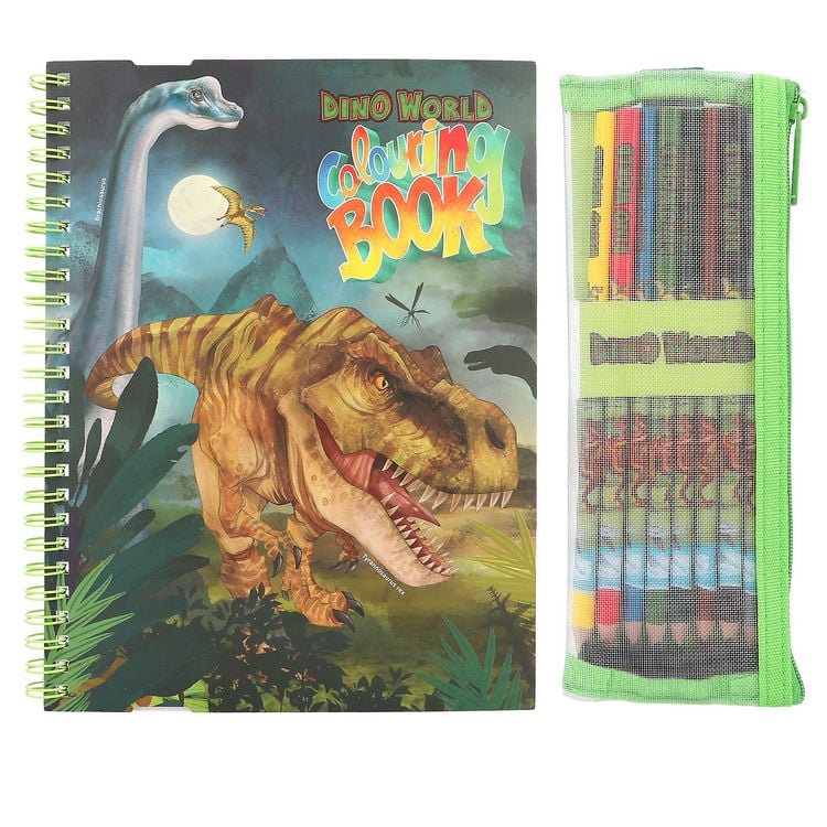 Produktbild: Dino World Malbuch mit Buntstiften