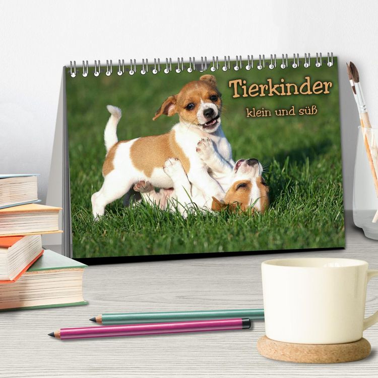 Produktbild: Tierkinder klein und s&uuml;&szlig; (Tischkalender 2026 DIN A5 quer), CALVENDO Monatskalender