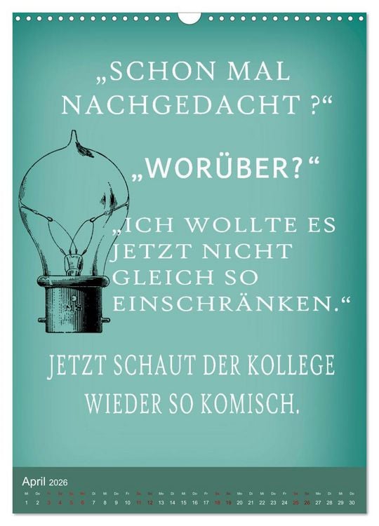 Produktbild: B&uuml;ro und so ... (Wandkalender 2026 DIN A3 hoch), CALVENDO Monatskalender