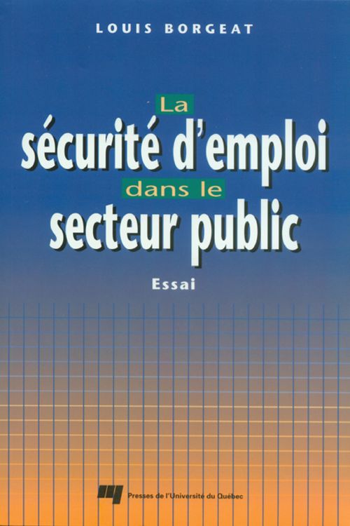 Produktbild: La s&eacute;curit&eacute; d'emploi dans le secteur public