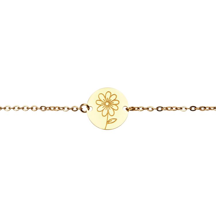 Produktbild: Armband - "Your Flower" vergoldet - G&auml;nsebl&uuml;mchen