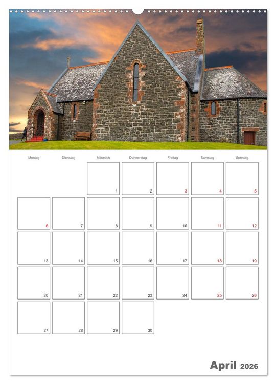 Produktbild: Schottland - Reiseplaner (Wandkalender 2026 DIN A2 hoch), CALVENDO Monatskalender