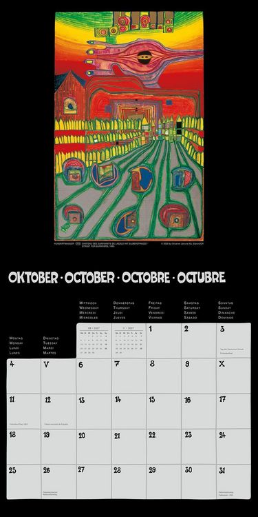 Produktbild: Hundertwasser Brosch&uuml;renkalender Art 2027