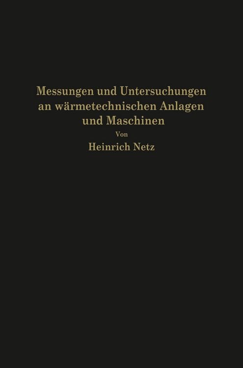 Produktbild: Messungen und Untersuchungen an w&auml;rmetechnischen Anlagen und Maschinen