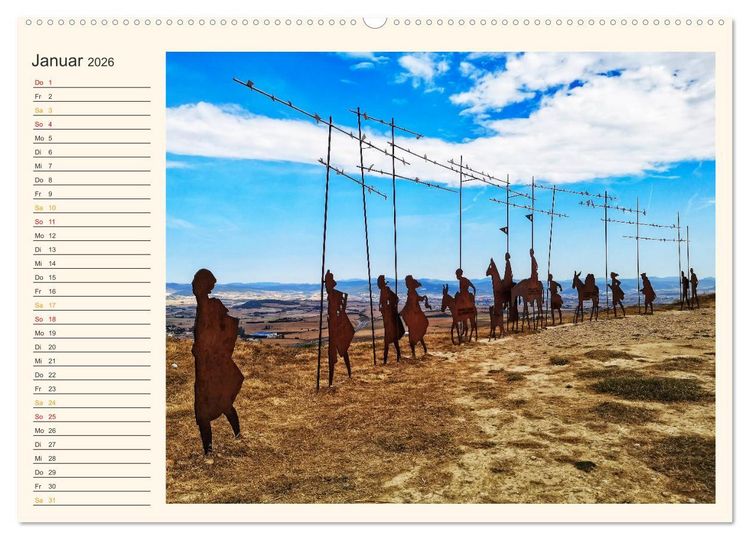 Produktbild: Buen Camino - Pilgerreise auf dem Jakobsweg - Camino Franc&eacute;s (hochwertiger Premium Wandkalender 2026 DIN A2 quer), Kunstdruck in Hochglanz