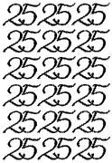 Produktbild: Peel Off Sticker, 25, silber