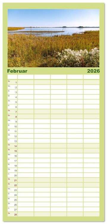 Produktbild: Familienplaner 2026 - Delaware. Kleine Perle an der Ostk&uuml;ste der USA mit 5 Spalten (Wandkalender, 21 x 45 cm) CALVENDO