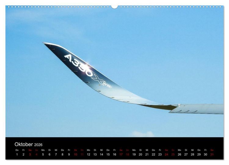 Produktbild: Airbus A350 Hautnah (Wandkalender 2026 DIN A2 quer), CALVENDO Monatskalender