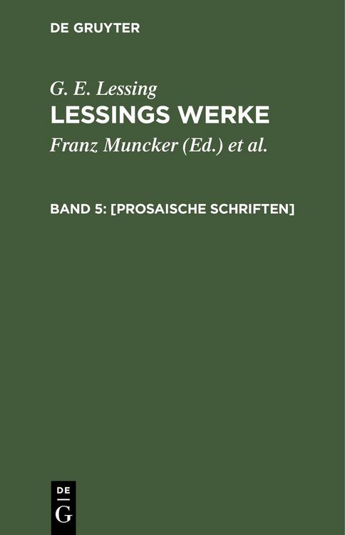 Produktbild: [Prosaische Schriften]