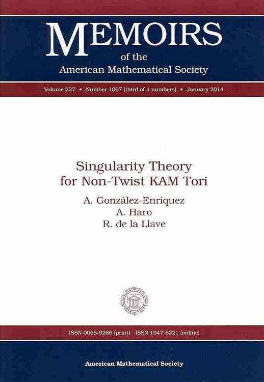 Produktbild: Gonzalez-Enriquez, A:  Singularity Theory for Non-Twist KAM