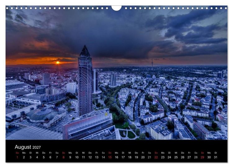 Produktbild: Frankfurt Skylights 2027 (Wandkalender 2027 DIN A3 quer), CALVENDO Monatskalender