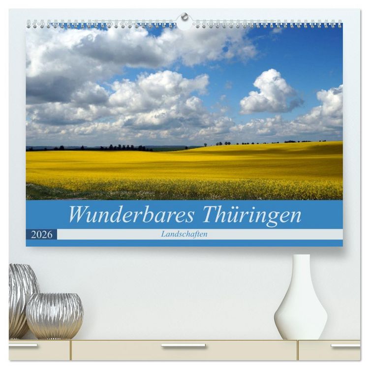 Produktbild: Wunderbares Th&uuml;ringen - Landschaften (hochwertiger Premium Wandkalender 2026 DIN A2 quer), Kunstdruck in Hochglanz