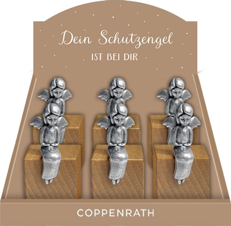Produktbild: Engelfigur auf Holzw&uuml;rfel &ndash; Dein Schutzengel ist bei dir