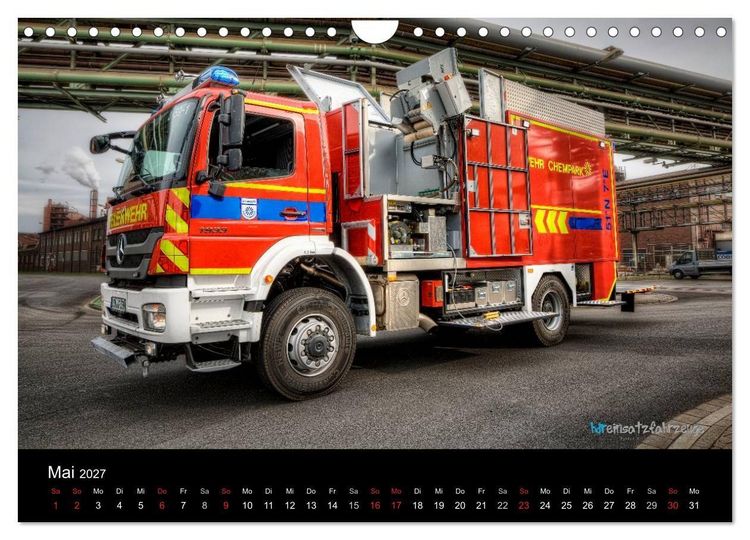 Produktbild: Einsatzfahrzeuge der Feuerwehr (Wandkalender 2027 DIN A4 quer), CALVENDO Monatskalender