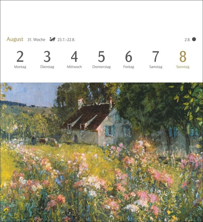 Produktbild: Malerische G&auml;rten Postkartenkalender 2027 - Kalender mit 53 Kunstpostkarten
