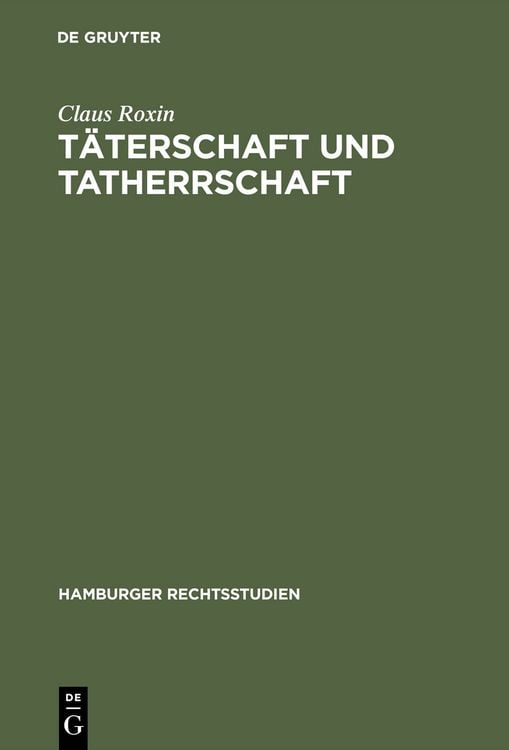 Produktbild: T&auml;terschaft und Tatherrschaft