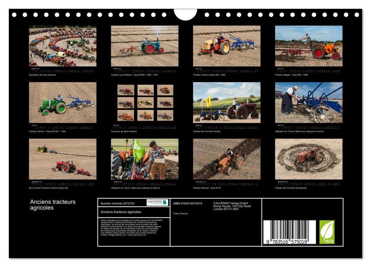 Produktbild: Anciens tracteurs agricoles (Calendrier mural 2026 DIN A4 vertical), CALVENDO calendrier mensuel