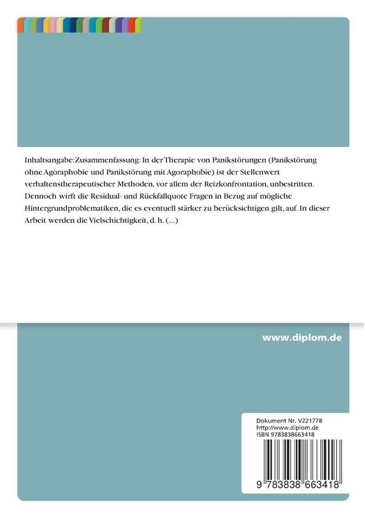 Produktbild: M&ouml;glichkeiten und Grenzen der Kunsttherapie in der Behandlung von Panikst&ouml;rungen