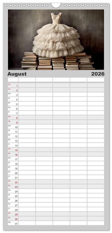 Produktbild: Familienplaner 2026 - B&uuml;cherzauber mit 5 Spalten (Wandkalender, 21 x 45 cm) CALVENDO