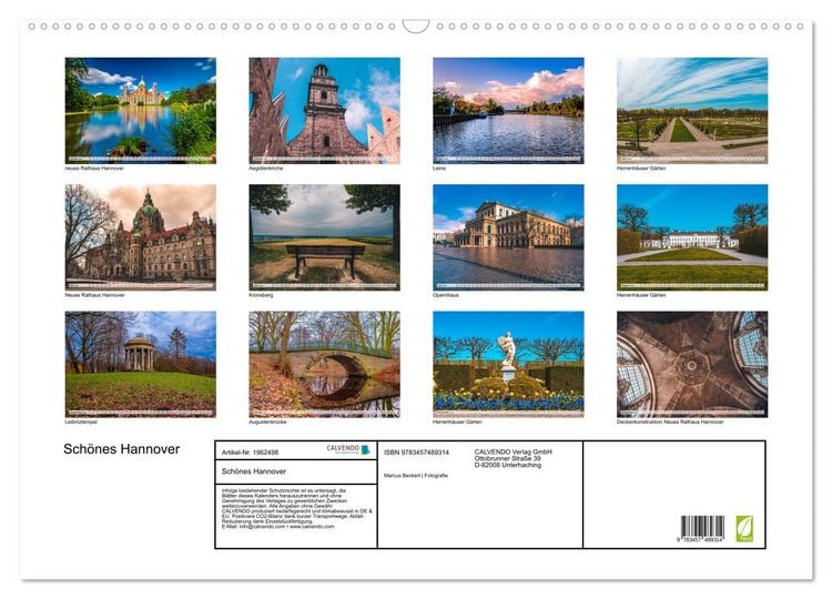 Produktbild: Sch&ouml;nes Hannover (Wandkalender 2026 DIN A2 quer), CALVENDO Monatskalender