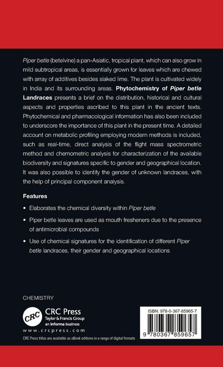 Produktbild: Phytochemistry of Piper betle Landraces