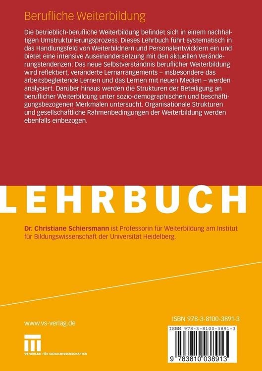 Berufliche Weiterbildung