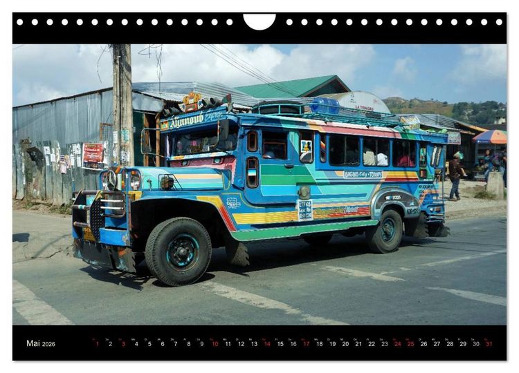 Produktbild: Jeepneys (Wandkalender 2026 DIN A4 quer), CALVENDO Monatskalender
