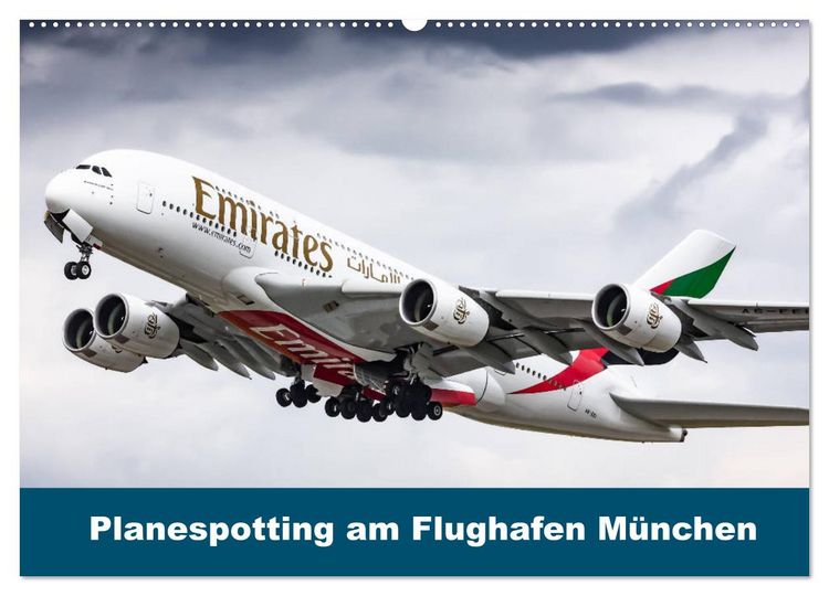 Produktbild: Planespotting am Flughafen M&uuml;nchen (Wandkalender 2026 DIN A2 quer), CALVENDO Monatskalender