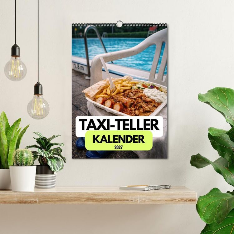 Produktbild: Taxi-Teller-Kalender (Wandkalender 2027 DIN A3 hoch), CALVENDO Monatskalender