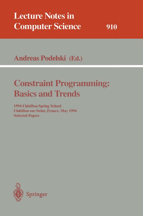 Produktbild: Constraint Programming: Basics and Trends