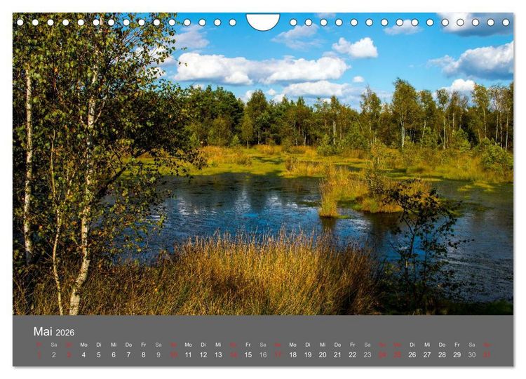 Produktbild: Moor- und Heidelandschaften Niedersachsen (Wandkalender 2026 DIN A4 quer), CALVENDO Monatskalender