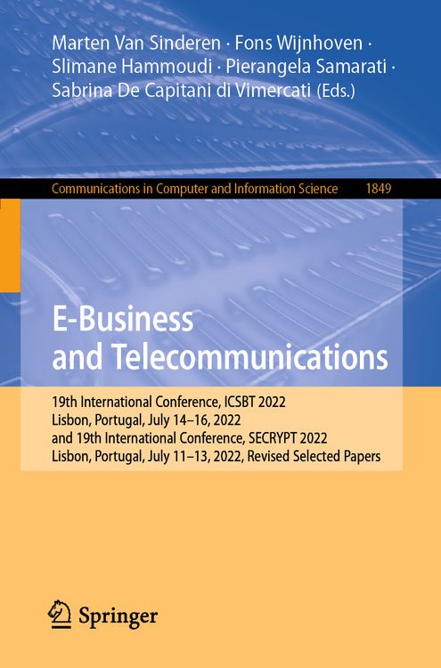 Produktbild: E-Business and Telecommunications