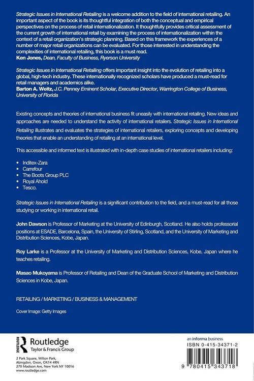 Produktbild: Strategic Issues in International Retailing