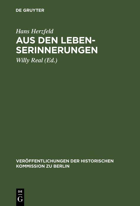 Produktbild: Aus den Lebenserinnerungen