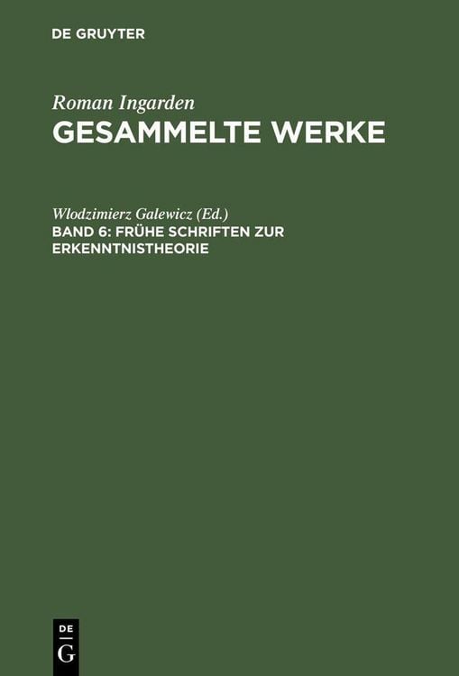 Produktbild: Fr&uuml;he Schriften zur Erkenntnistheorie