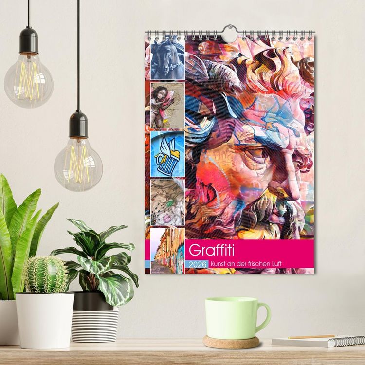 Produktbild: Graffiti Kunst an der frischen Luft (Wandkalender 2026 DIN A4 hoch), CALVENDO Monatskalender